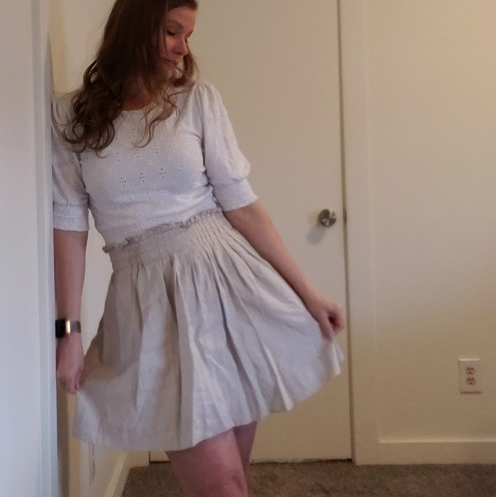 J Crew linen casual skirt